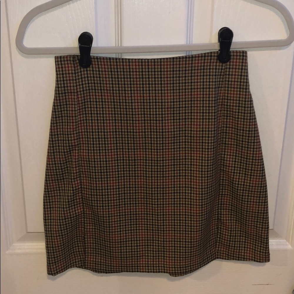 Plaid Pencil Skirt